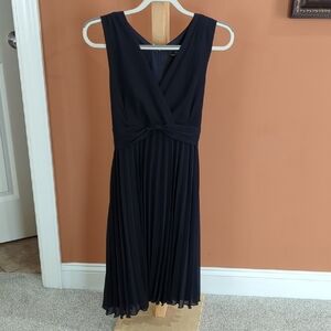 Tailor B. Moss Midnight Blue Pleated Midi Dress